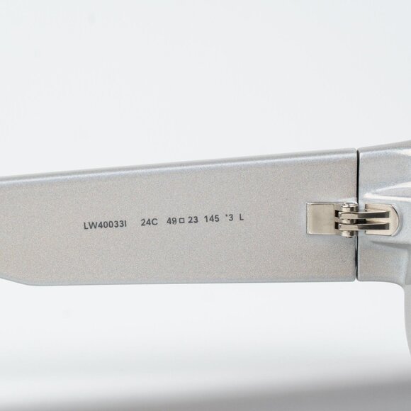 Loewe Paula's Ibiza Men Sunglasses Metallic Gold Mirror Rectangle LW40033I 24C - Picture 8 of 11